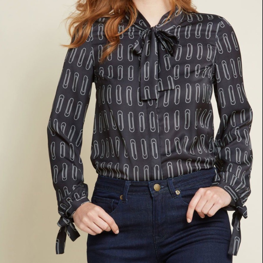 Positive Professionalism Tie Blouse